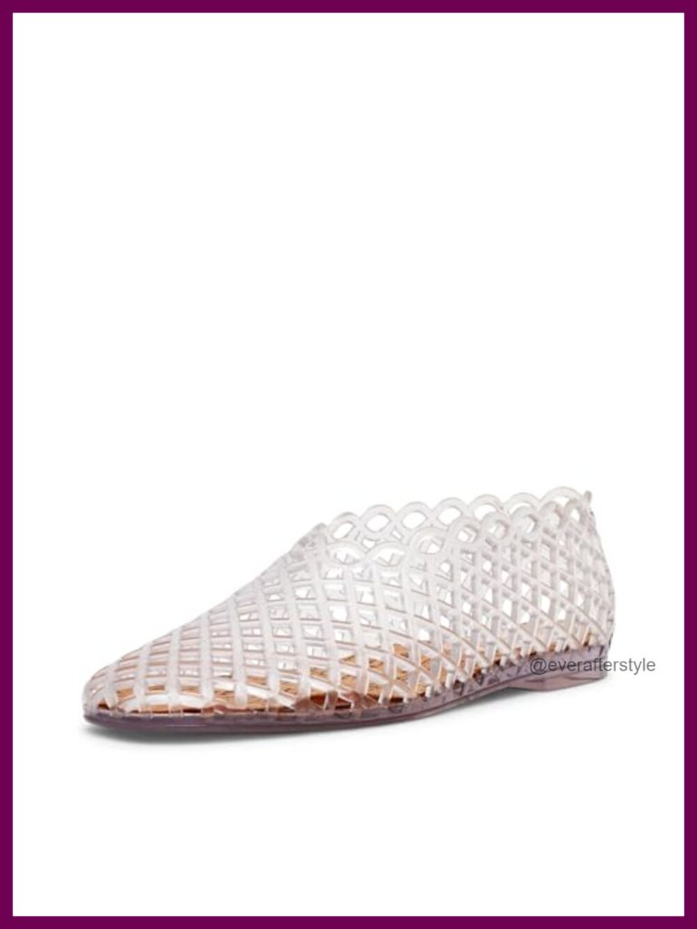Steve Madden Grove Square Toe Jelly Cage Ballet Flat Women's